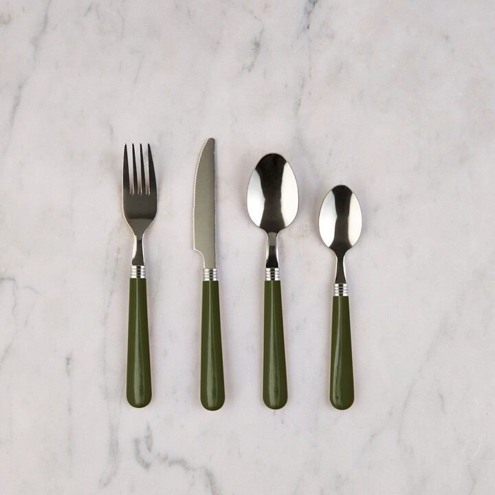 Dunelm 16 Piece Olive Cutlery Set Green ShopStyle