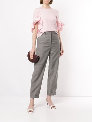 Rochas Dogtooth Cropped Trousers