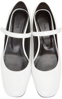 Thumbnail for your product : BY FAR White Ginny Mary Jane Ballerina Flats