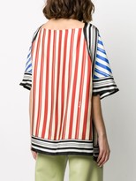 Thumbnail for your product : Loewe Striped Print Silk Scarf Top