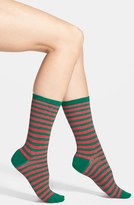 Thumbnail for your product : Hot Sox Thin Stripe Crew Socks