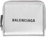 Thumbnail for your product : Balenciaga Silver and Black Small Square Logo Wallet