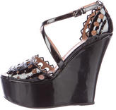 Thumbnail for your product : Alaia Lasercut Wedge Sandals