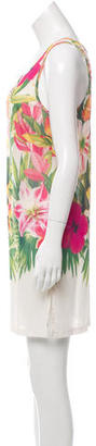 Blumarine Embellished Floral Print Dress