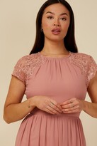 Thumbnail for your product : Little Mistress Bridesmaid Lani Apricot Sequin Embroidered Maxi Dress