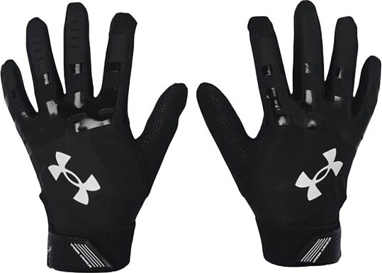 Women's Under Armour Radar Adult Softball Batting Gloves Large Black/White