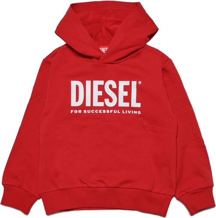 Diesel Kids Lsfort Di logo-print hoodie - ShopStyle Boys' Sweatshirts