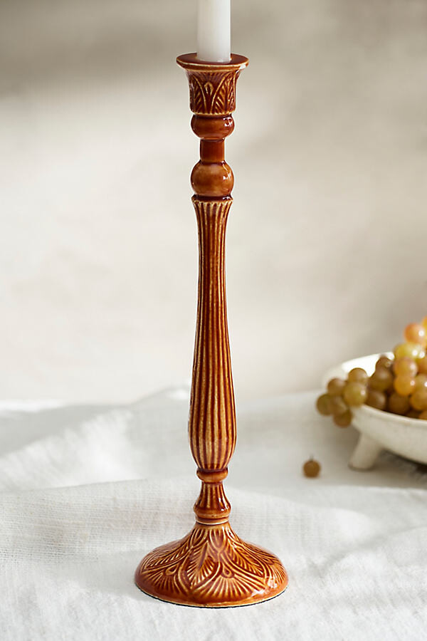 terrain Textured Enamel Taper Holder, Large