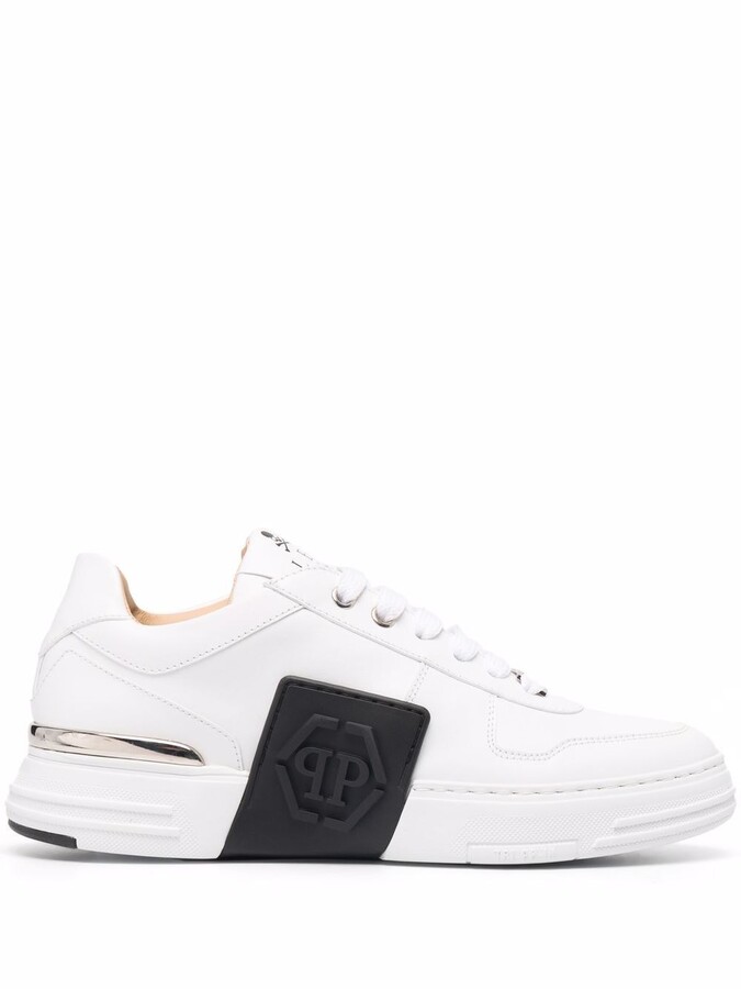 Philipp Plein Crystal Unisex Sneakers - Wit/Zilver in SneakerStad