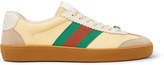 Thumbnail for your product : Gucci Leather and Suede Sneakers - Men - Yellow