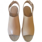 Thumbnail for your product : Celine Beige Leather Mules & Clogs