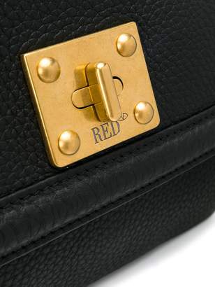 RED Valentino RED(V) pebbled snake strap crossbody bag