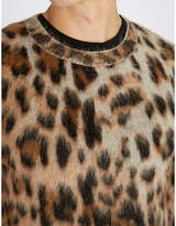 Thumbnail for your product : Saint Laurent Leopard-print knitted jumper