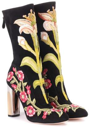 alexander mcqueen embroidered boots