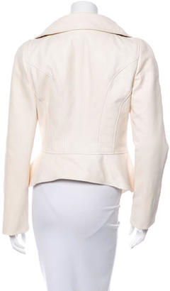 Alexander McQueen Funnel Collar Leather Jacket