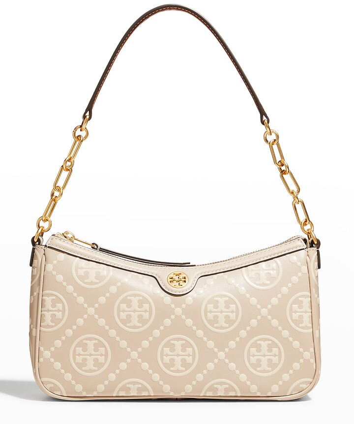 Tory Burch Studio T Monogram Embossed Shoulder Bag ShopStyle