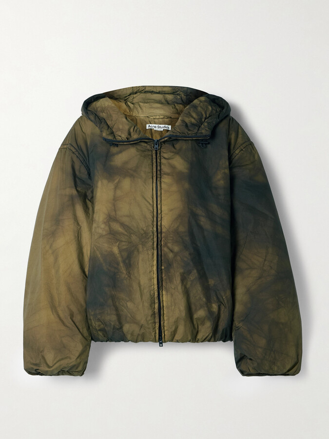 Acne Studios Tie-dyed Shell Hooded Jacket - Green