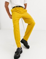 Thumbnail for your product : ASOS DESIGN balloon smart trousers in honey yellow