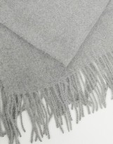 Thumbnail for your product : Pieces scarf with tassels in light grey