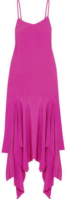 SOLACE London Wyatt Asymmetric Crepe Midi Dress - Pink
