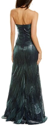 Rene Ruiz Collection Strapless Embroidered Fit & Flare Gown