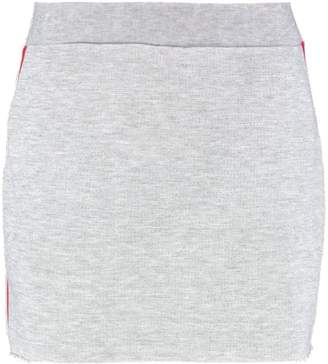 boohoo Sports Side Raw Hem Sweat Mini Skirt