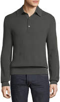 Thumbnail for your product : Tom Ford Long-Sleeve Knit Polo Shirt