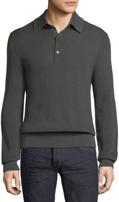 Tom Ford Long-Sleeve Knit Polo Shirt