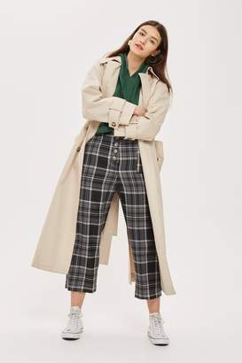 Topshop Checked Tie Belt Culottes