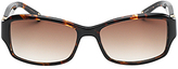 Thumbnail for your product : Liz Claiborne Rectangular Frame Sunglasses with Rhinestones - Chocolate