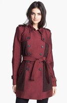 Thumbnail for your product : Sam Edelman Double Breasted Wool Inset Trench Coat (Online Only)