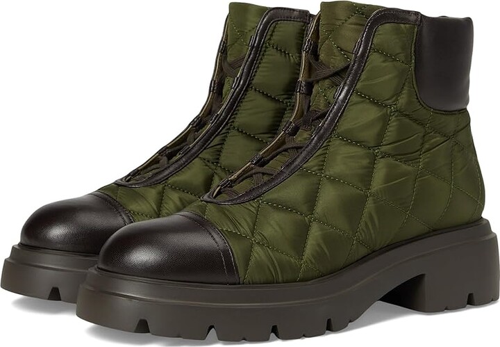 Stuart Weitzman Hudson Quilted Hiker Bootie Women's Boots Olive