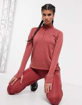 Thumbnail for your product : Nike Running pacer long sleeve top with half zip in pink