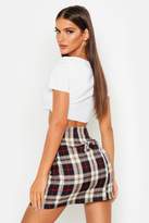 Thumbnail for your product : boohoo Tartan A Line Mini Skirt