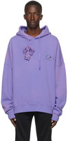 Thumbnail for your product : we11done Purple Iridescent Logo Hoodie
