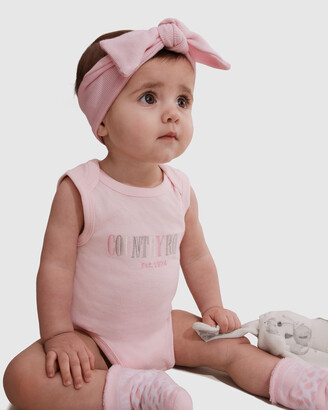 Country Road Girl's Pink Onsie - Organically Grown Cotton Multi Heritage Bodysuit - Size One Size, Newborn at The Iconic