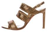 Thumbnail for your product : Santoni Leather Slingback Sandals