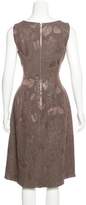 Thumbnail for your product : Lela Rose Metallic-Accented Midi Dress