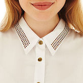 Thumbnail for your product : JCPenney BY AND BY by & by Embellished-Collar Blouse