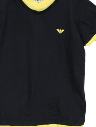 Armani Junior Boys' Layered V-Neck Shirt