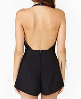 Thumbnail for your product : ChicNova Black Split Joint Backless Jumpsuits & Rompers