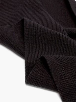 Aries Ribbed Wool-blend Scarf - Black