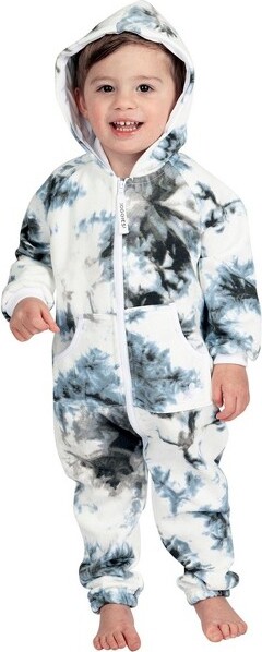 Footed Pajamas Joggies - TieDye Black Footless Hoodie One Piece One Piece - Infant - Small (Fits 0 - 3mos.)