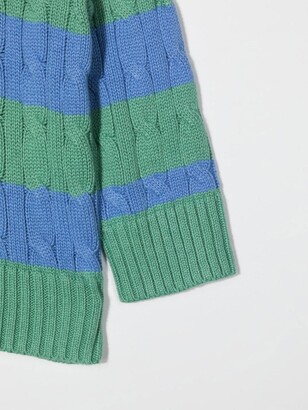 Ralph Lauren Kids Cable Knit Striped Jumper