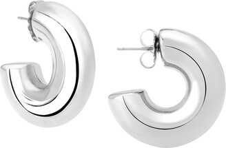 Janis Savitt Oprah's Favorite Rhodium Small Hoop Earrings
