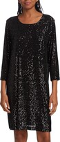 Thumbnail for your product : Caroline Rose Sequined Knit Dress