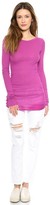 Thumbnail for your product : Enza Costa Long Sleeve Rib Tee
