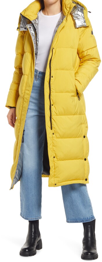 yellow feather jacket