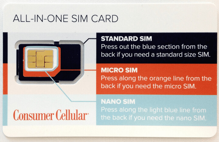 Consumer Cellular All in One Sim Card
