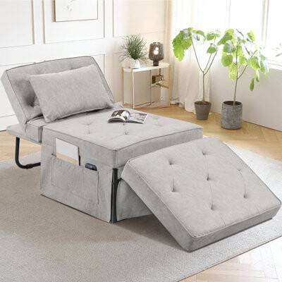73" Upholstered Convertible Sleeper Sofa, 4 In 1 Sleeper Bed Chair With 36 "Width